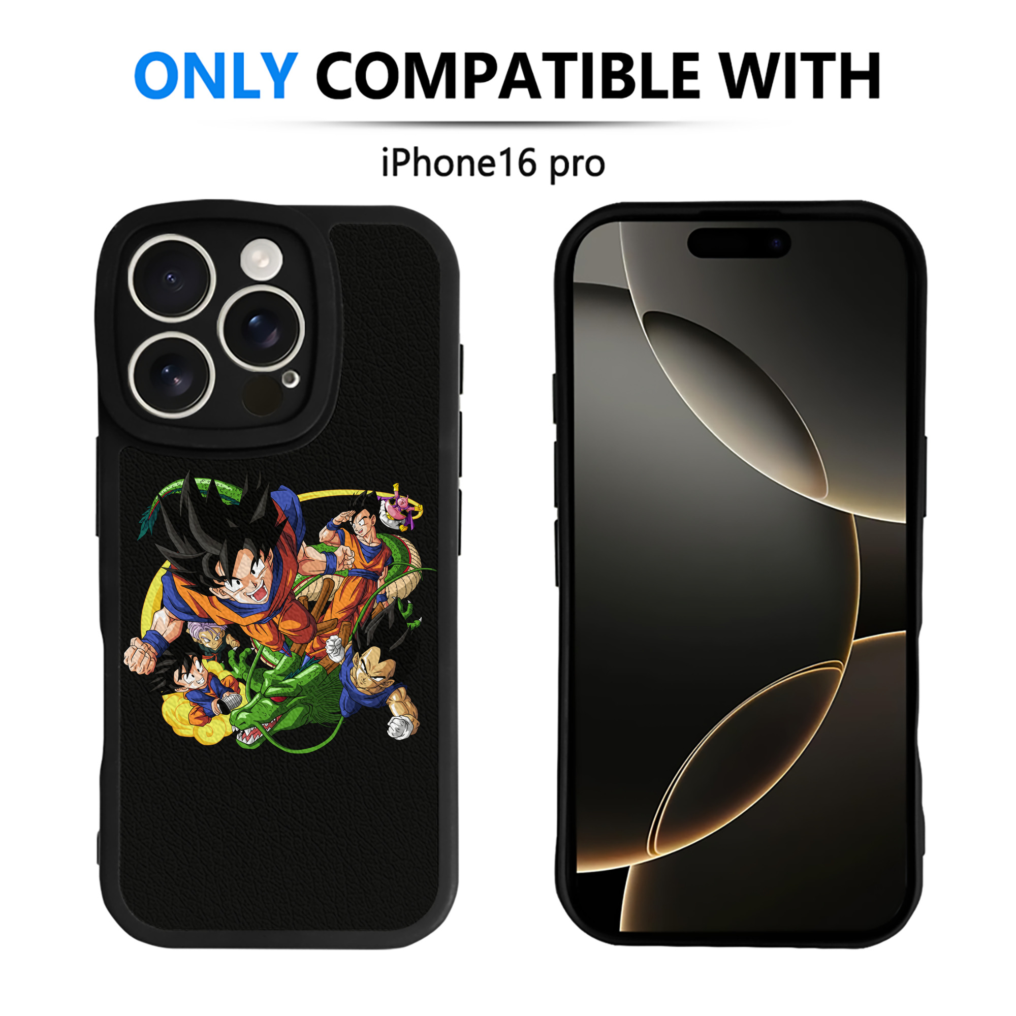 （画像用） ドラゴンボール DRAGON BALL 【iPhone 16シリーズ対応】シリコンスマホケース（レザー調） 材質：シリコン